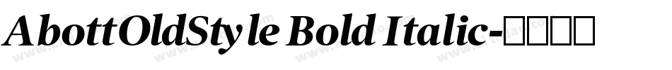 AbottOldStyle Bold Italic字体转换